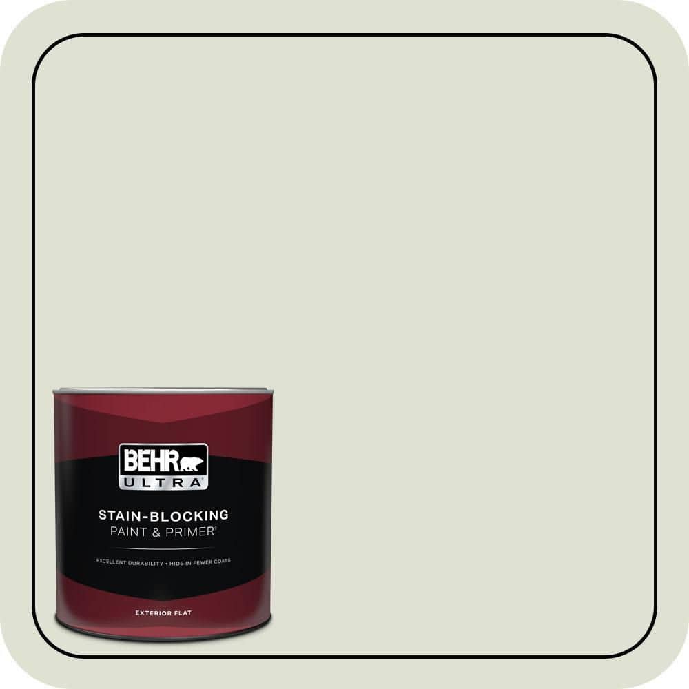 BEHR ULTRA 1 qt. #S380-1 Moss Mist Flat Exterior Paint & Primer