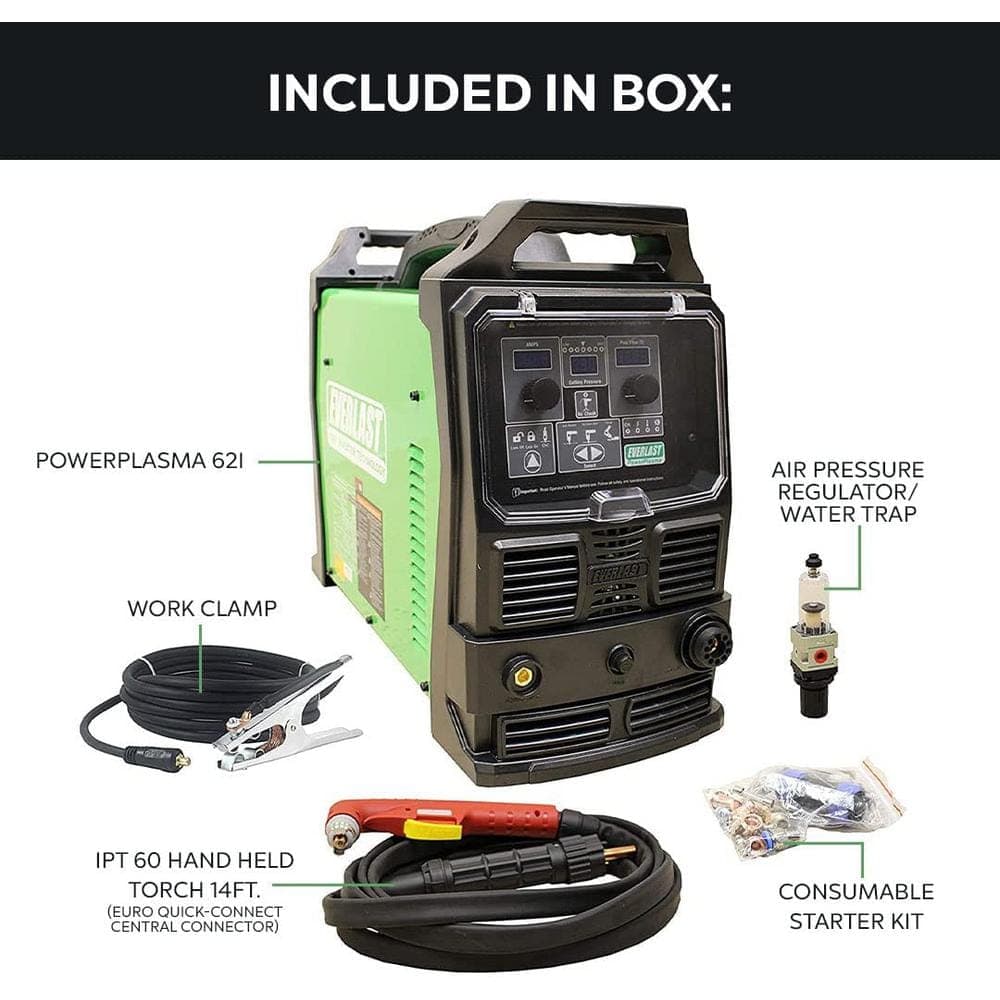 Everlast 60 Amp PowerPlasma 62i IGBT Inverter Plasma Cutter with 1.25 in. Maximum Cutting Capability, 240-Volt (3)