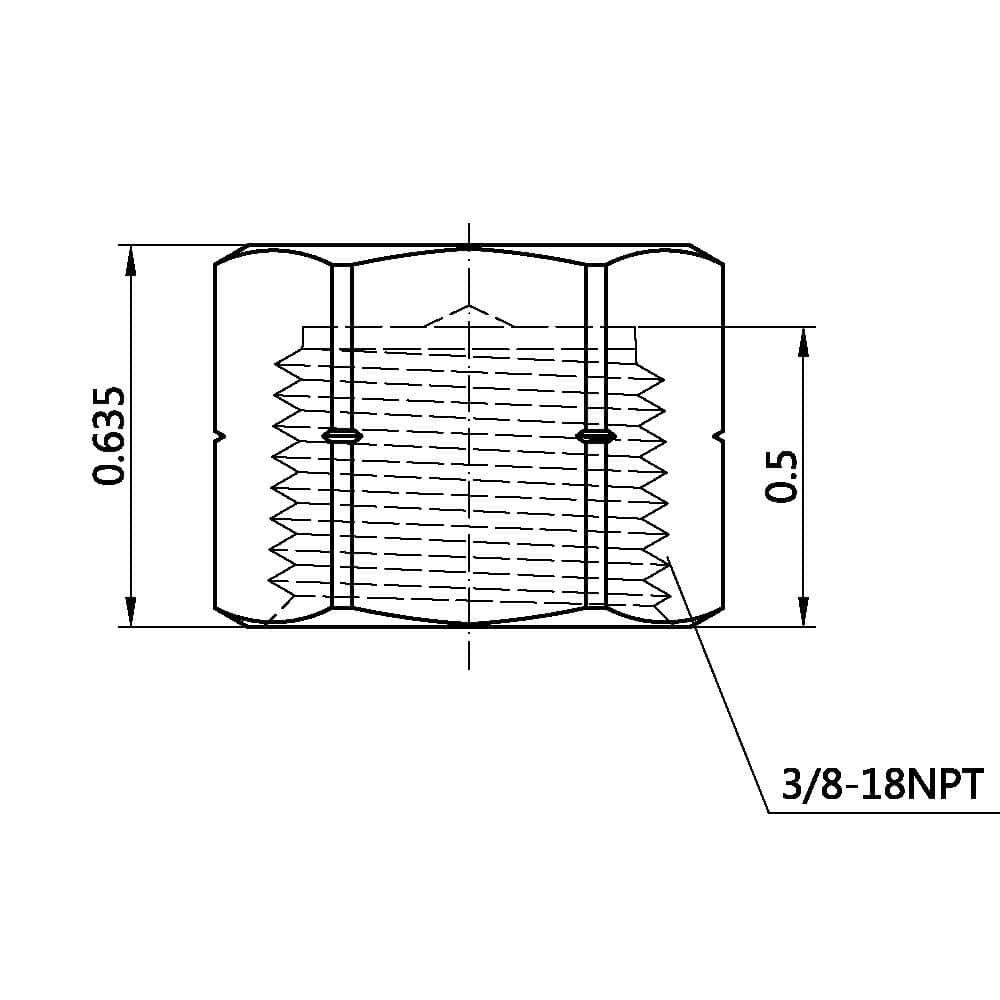Everbilt 3/8 in. FIP Brass Cap Fitting (2)