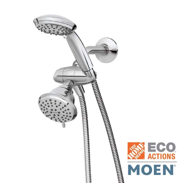 MOEN Attune 6-Spray Patterns, 4 in. Wall Mount Combo Handheld Showerhead in Chrome