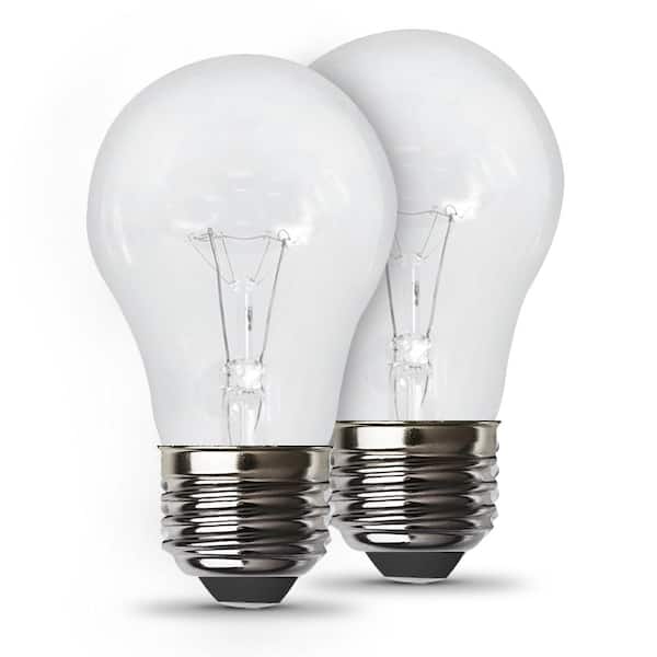 Feit Electric 40-Watt A15 E26 Appliances Oven Refrigerator Ceiling Fan Incandescent Clear Light Bulb, Soft White 2700K (2-Pack)