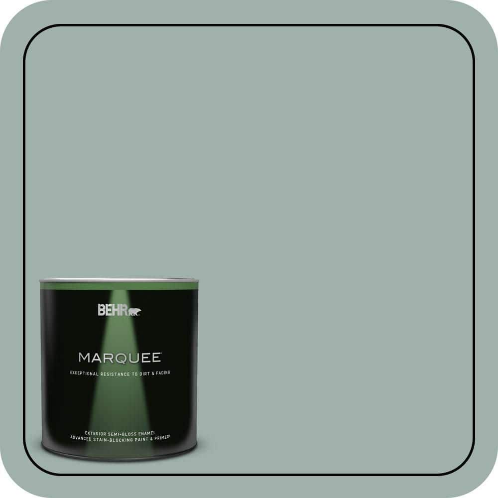 BEHR MARQUEE 1 qt. #N430-3 Garden Vista Semi-Gloss Enamel Exterior Paint & Primer