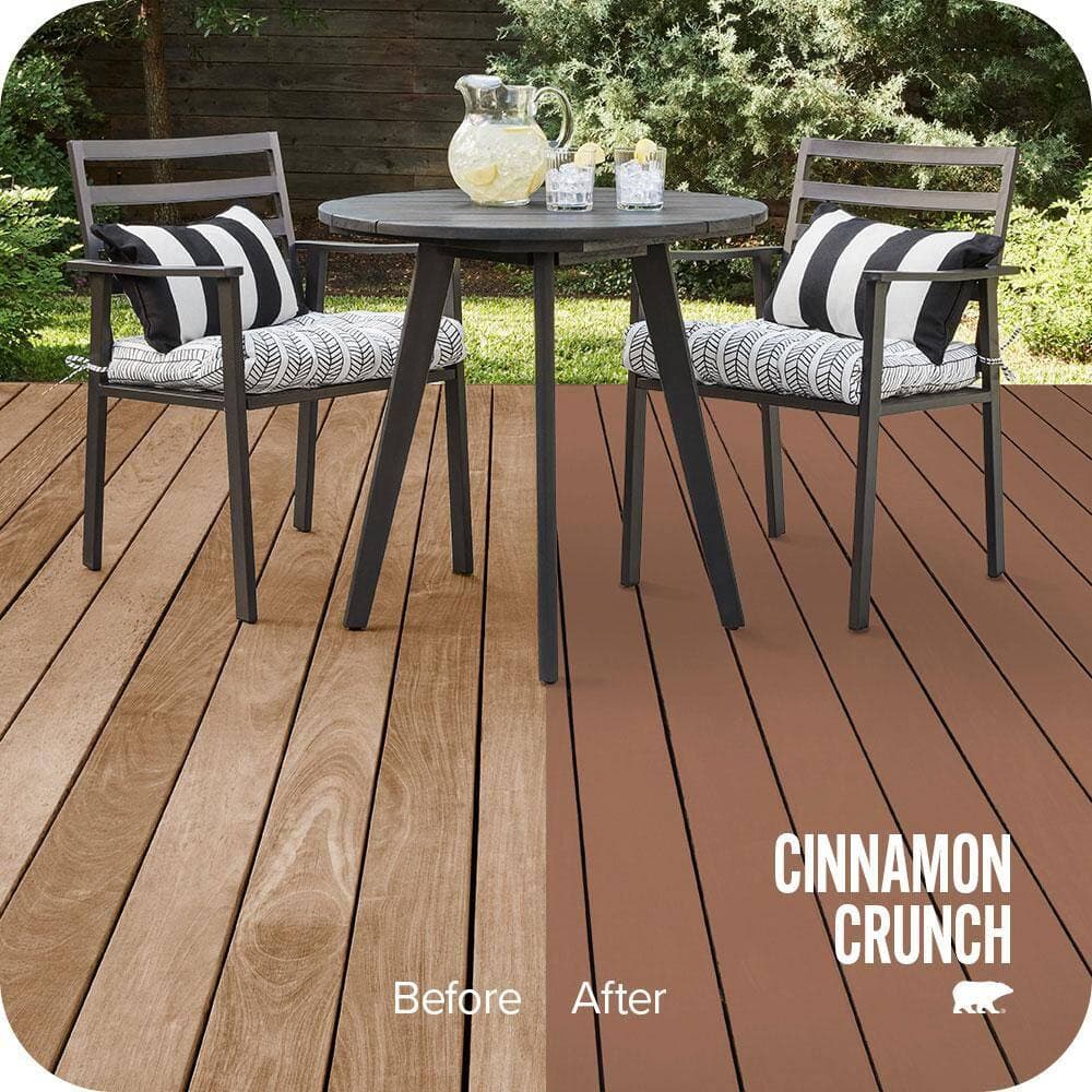 BEHR PREMIUM 1 qt. #S210-6 Cinnamon Crunch Solid Color Waterproofing Exterior Wood Stain and Sealer (2)