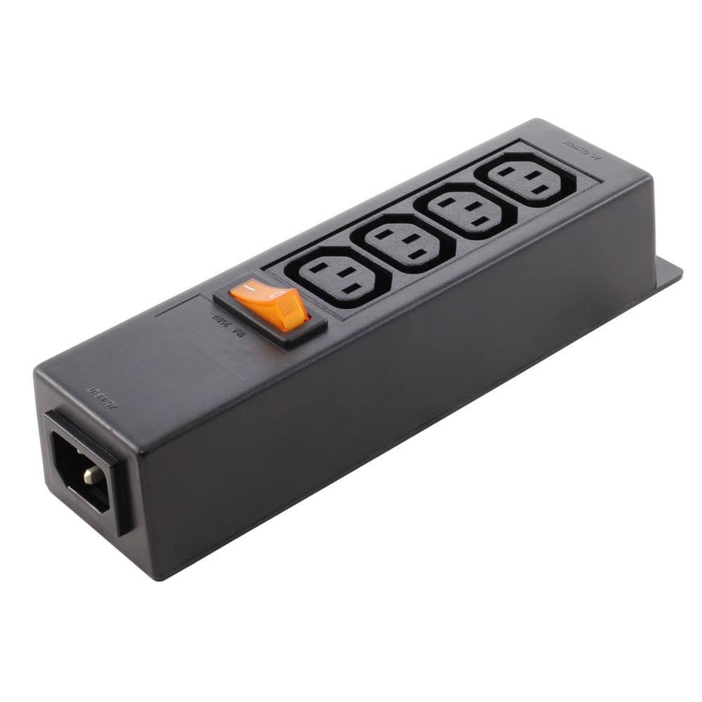 AC WORKS PDU Power Strip 7-1/2 in. Housing IEC C14 Inlet to (4) IEC C13 Sheet F (1)