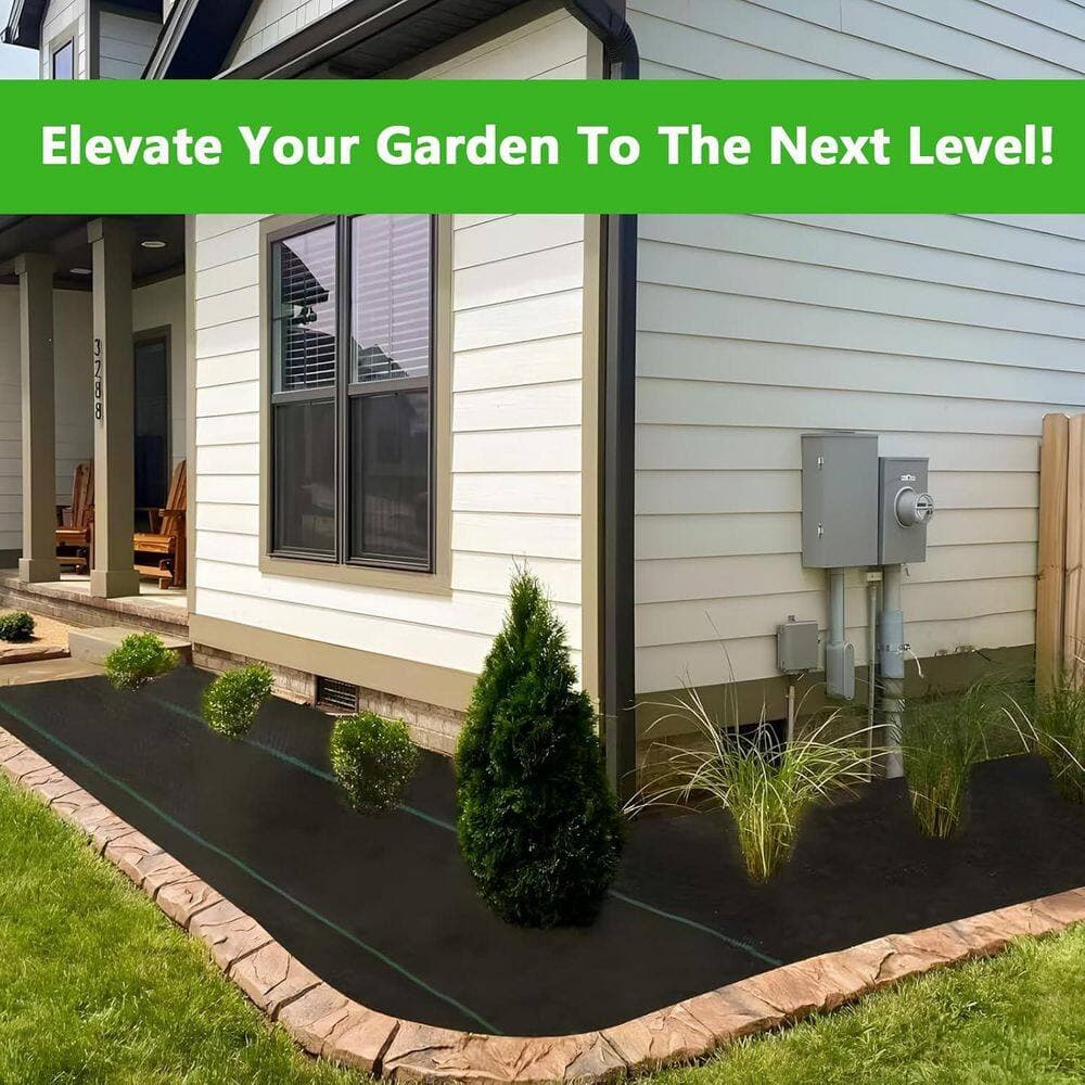 Unbranded Weed Barrier Fabric 1. 3FT x 200FT Thicken Garden Landscape Mats Woven Geotextile for Beds Driveway Underlayment (3)