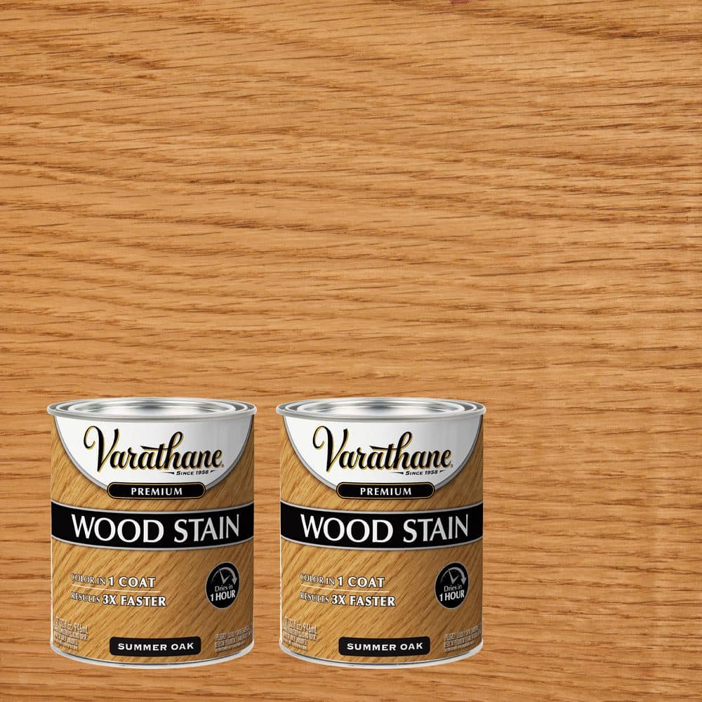Varathane 1 qt. Summer Oak Premium Fast Dry Interior Wood Stain (2-Pack)