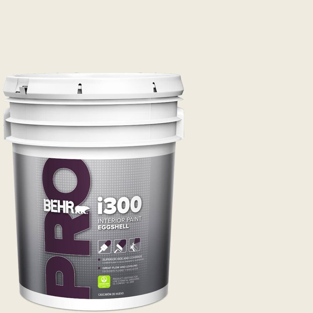BEHR PRO 5 gal. #PWN-52 Glamorous White Eggshell Interior Paint