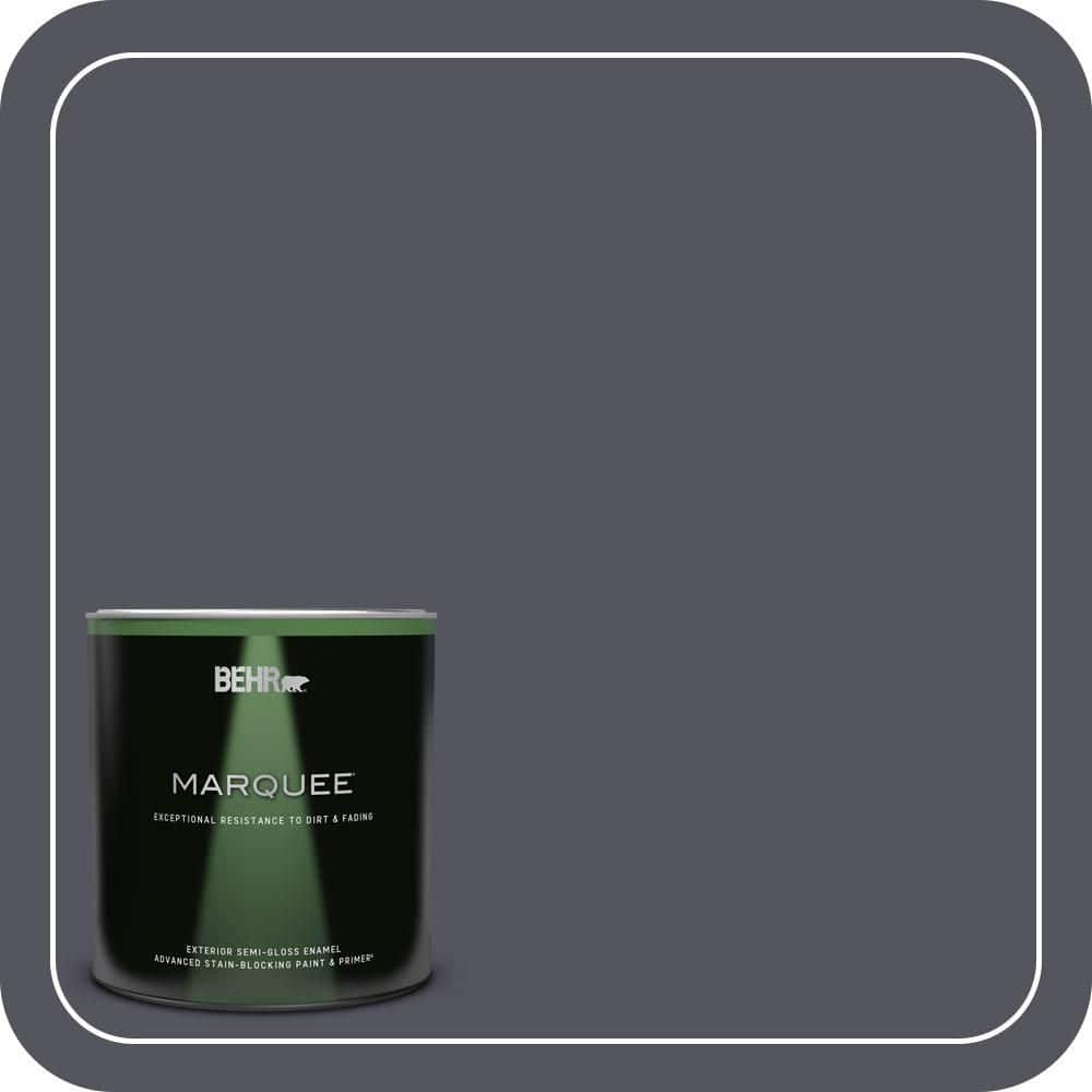 BEHR MARQUEE 1 qt. #N540-7 Coal Mine Semi-Gloss Enamel Exterior Paint & Primer