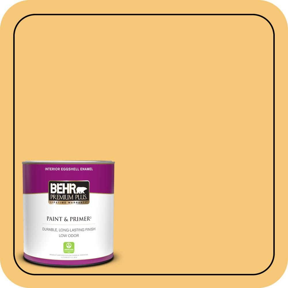 BEHR PREMIUM PLUS #T14-19 Sunday Afternoon Flat Interior/Exterior Paint & Primer Color Sample