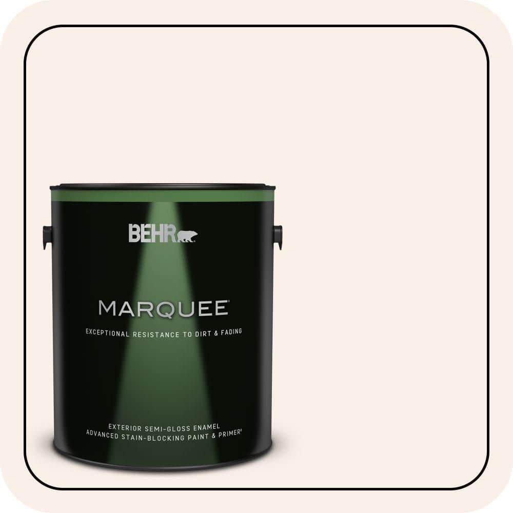 BEHR MARQUEE 1 gal. #RD-W05 Moonlit Beach Semi-Gloss Enamel Exterior Paint & Primer