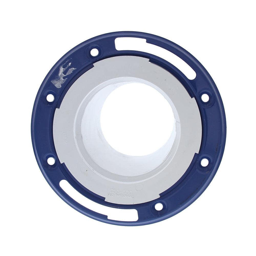 JONES STEPHENS 7 in. O.D. Plumbfit PVC Closet (Toilet) Flange with Adj. Metal Ring and 6 in. Shank for 3 in. or 4 in. Sch. 40 DWV Pipe (2)