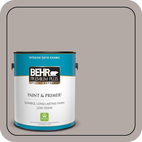 BEHR PREMIUM PLUS 1 gal. #N140-3 Metropolis Satin Enamel Low Odor Interior Paint & Primer (2)