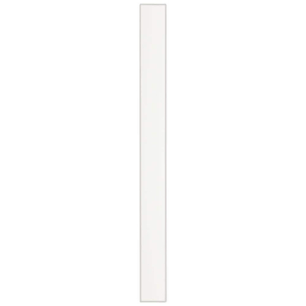 Hampton Bay Hampton/Shaker 3 in. W x 36 in. H x 0.75 in. D Kitchen Cabinet Wall Filler in Satin White