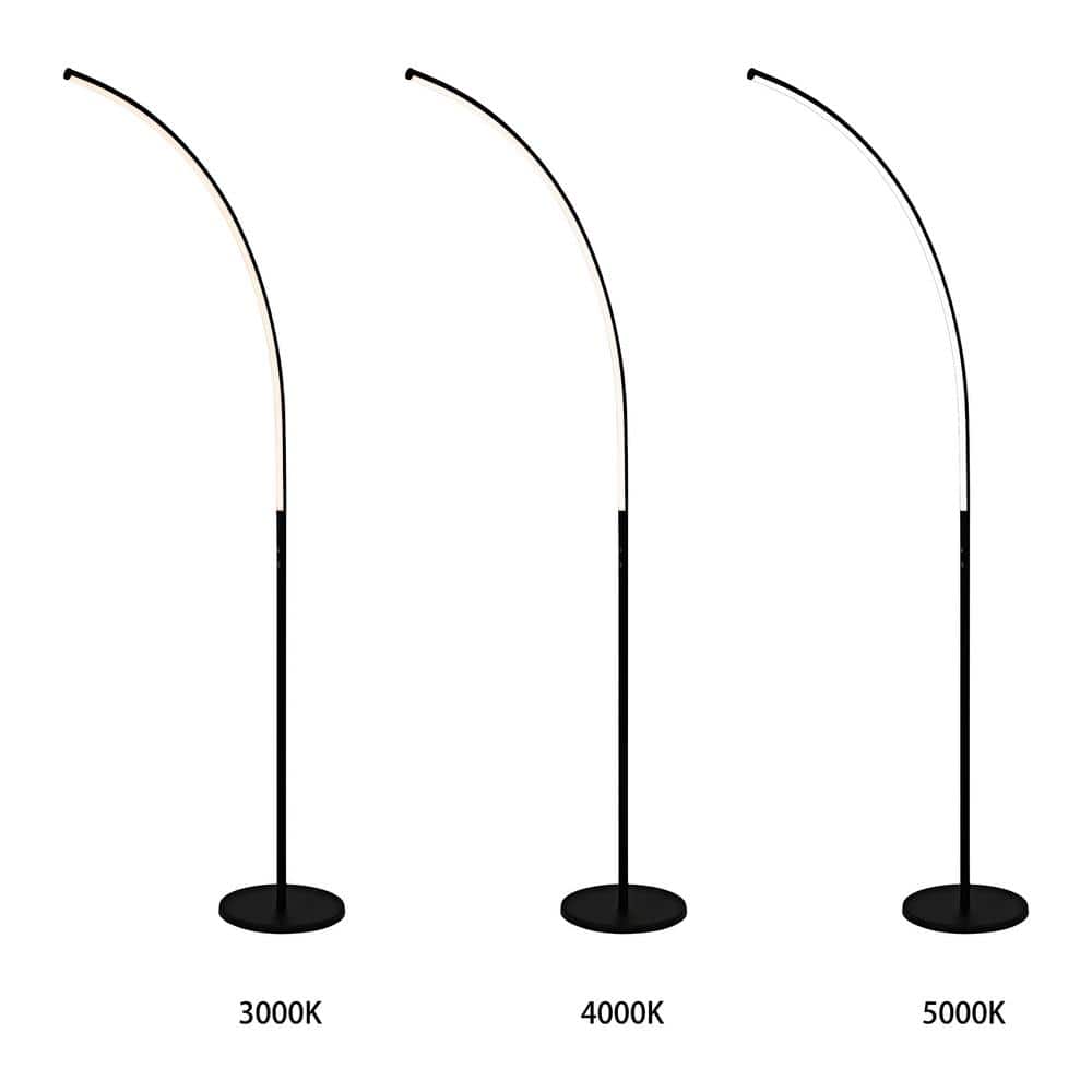 DSI LIGHTING Sorrell 62.5 in. Matte Black Integrated LED Arcing Floor Lamp with Adjustable Color Temperature and Dimming Switch (3)
