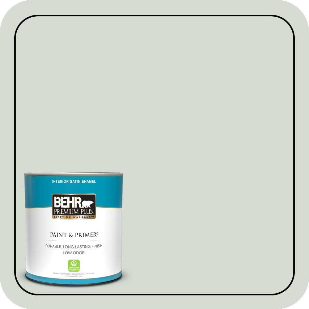 BEHR PREMIUM PLUS #N400-1 Mountain Morn Interior/Exterior Paint & Primer Color Sample (1)