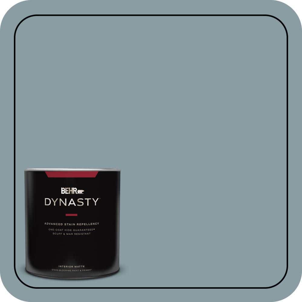 BEHR DYNASTY 1 qt. #540F-4 Shale Gray Matte Interior Stain-Blocking Paint and Primer