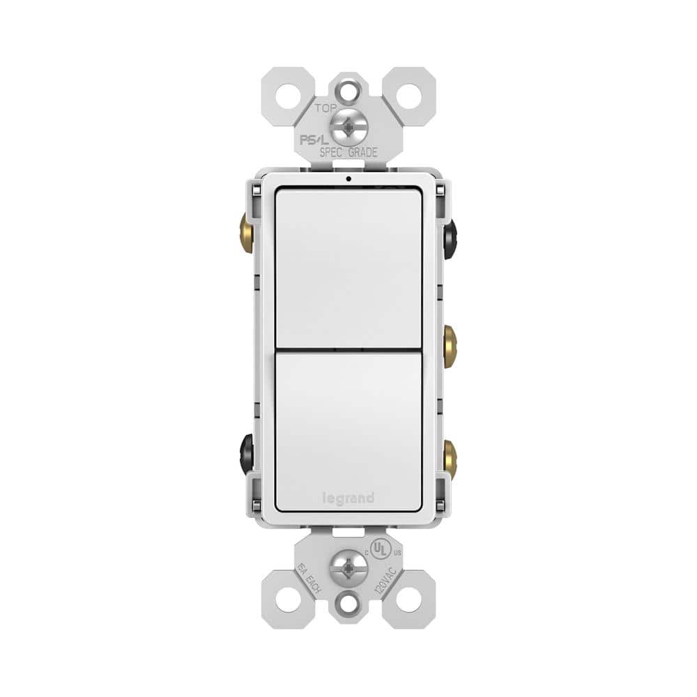 Legrand radiant Amp 120-Volt 2-Switch 3-Way plus 3-Way Combination Decorator Rocker Light Switch