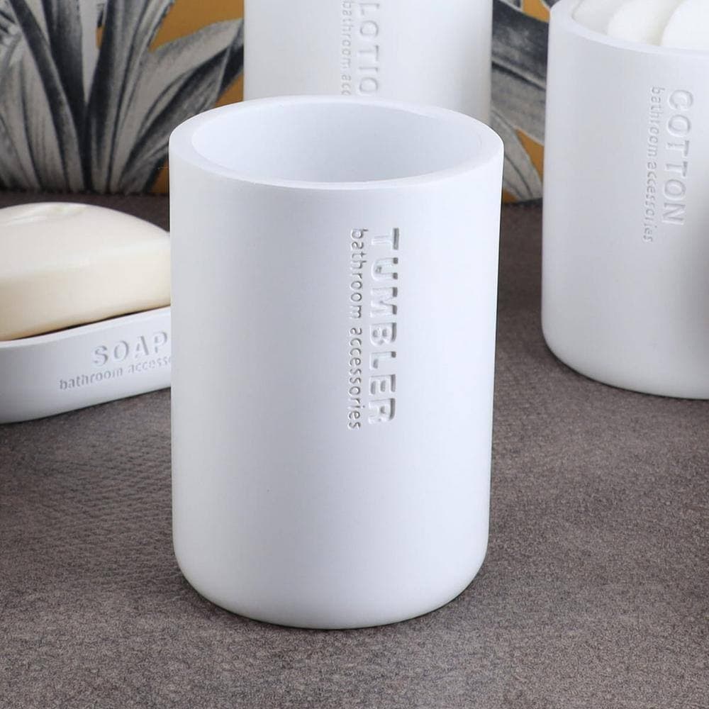 EVIDECO French home goods Willis Freestanding Water Tumbler / Toothbrush Holder Polyresin (2)