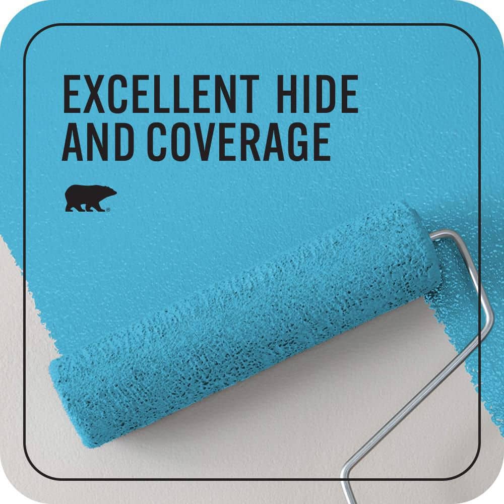 BEHR PREMIUM PLUS 1 qt. #P490-4 Aztec Sky Eggshell Enamel EcoMix Plant-Based Interior Paint & Primer (2)
