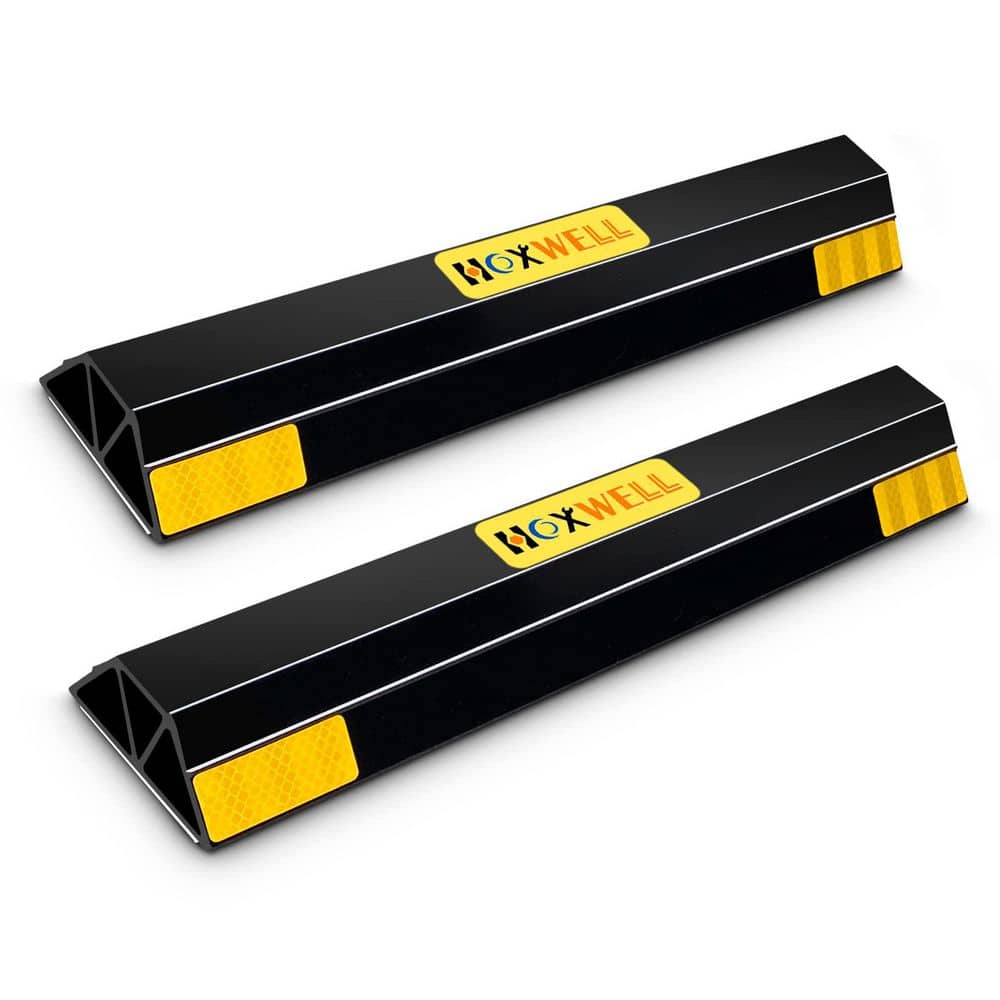 NVNOO 18 in. Heavy Duty Parking Stopper for Garage, Parking Gadgets Protects Car, Parking Aid Easy to Install (2-Pack) (1)