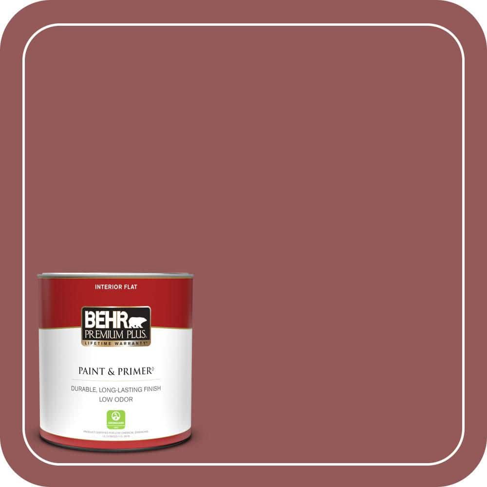 BEHR PREMIUM PLUS #150F-6 Gallery Red Flat Low Odor & Primer