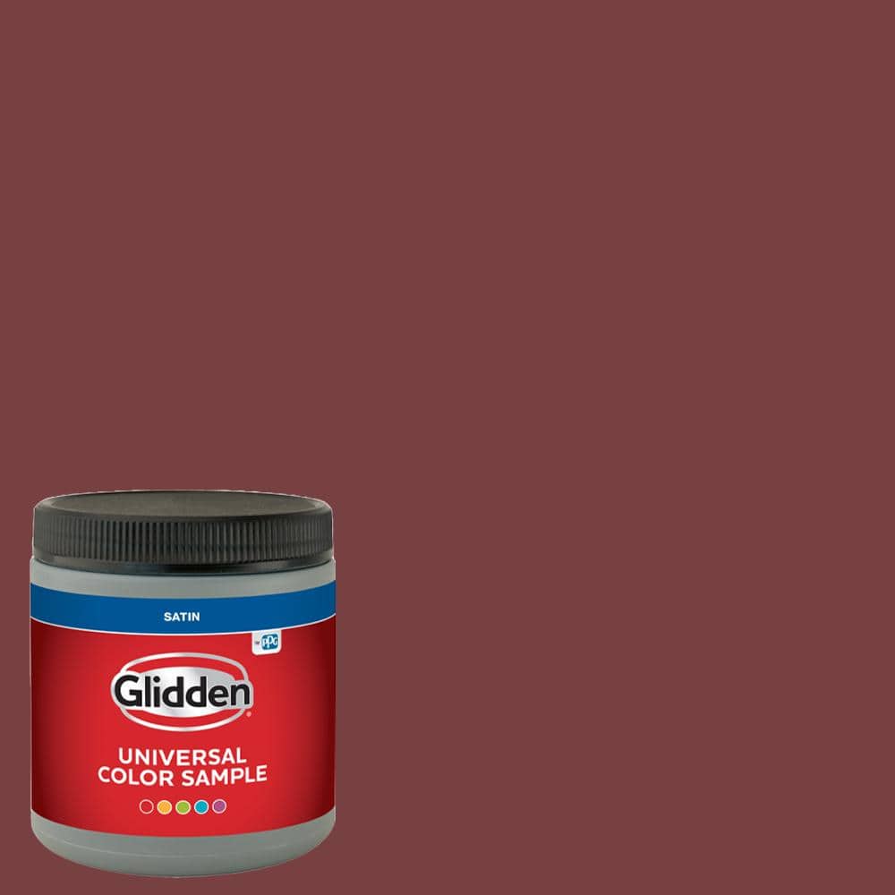 Glidden 8 oz. PPG1055-7 Bordeaux Satin Interior Paint Sample (1)