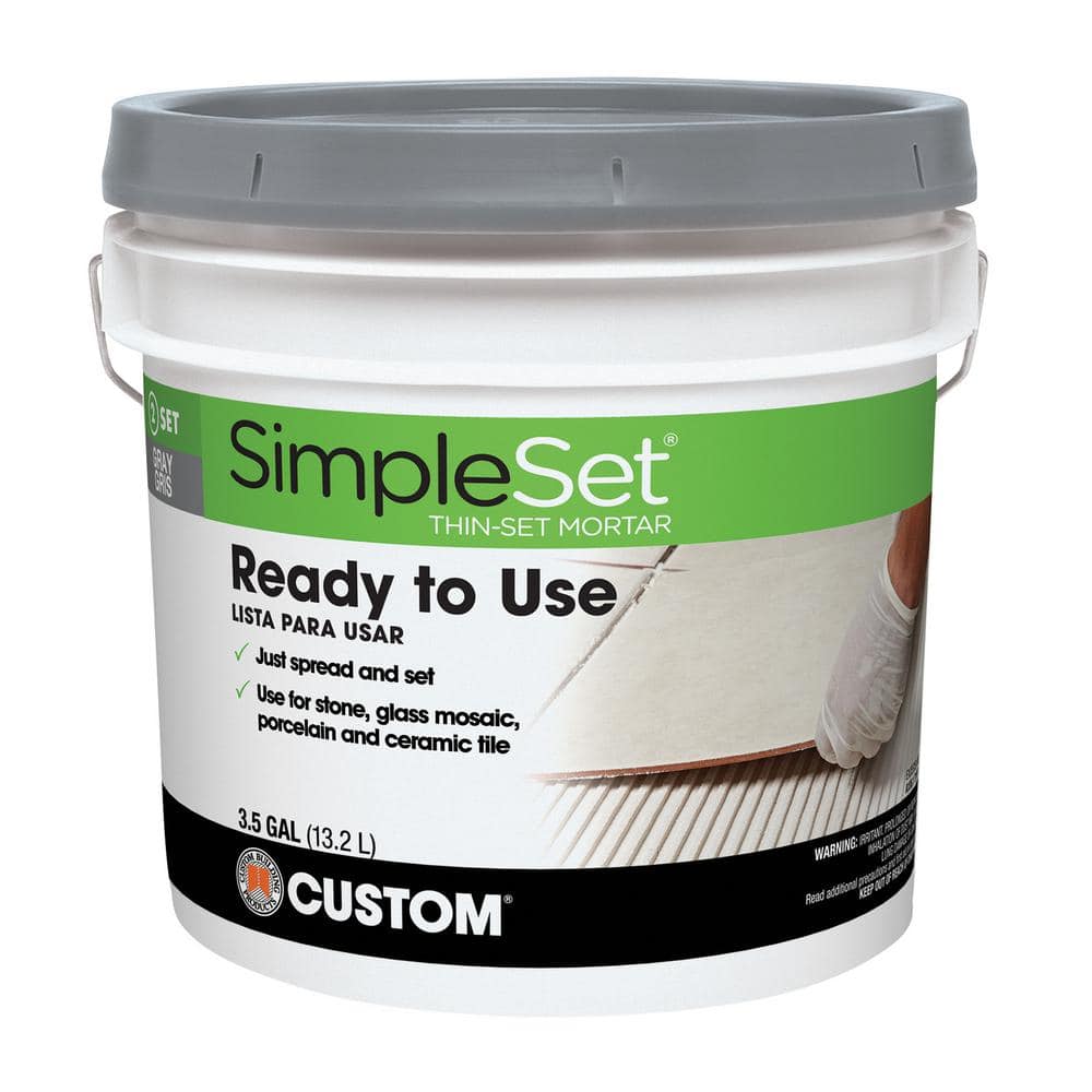 Custom Building Products SimpleSet 3 1/2 Gal. Gray Premixed Thinset Mortar (2)