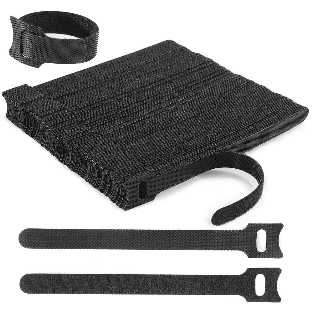 Lukyamzn 6 in. UV Resistant Nylon Cable Zip Tie Black 126-Pack Reusable for Cable Management and Wire Organization
