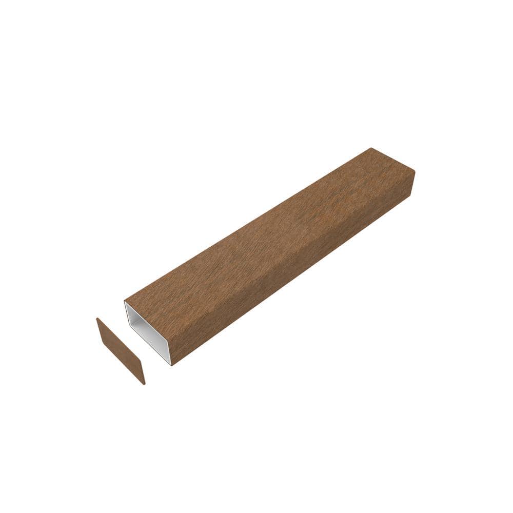 NewTechWood Alusions 1 in. x 2 in. Wood Grain Peruvian Teak Composite Aluminum Coextruded End Caps (Bag of 10) (2)