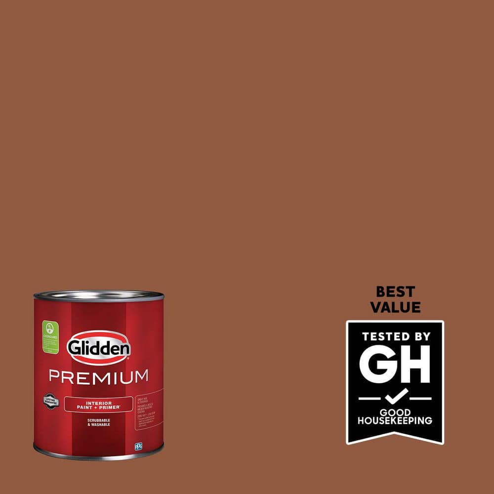 Glidden Premium 1 qt. Spiced Cider PPG1068-7 Semi-Gloss Interior Latex Paint