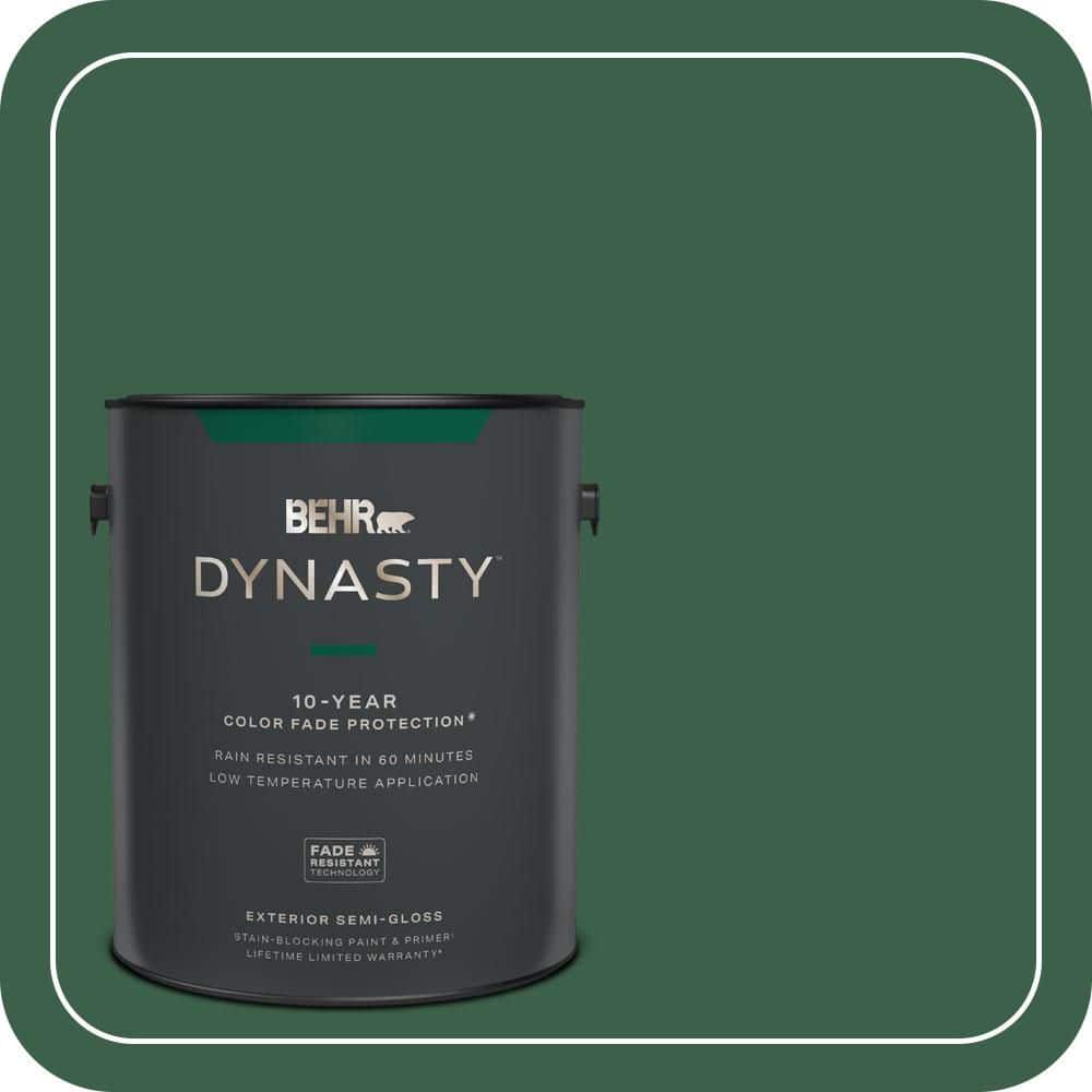 BEHR DYNASTY 1 gal. #470D-7 Windy Pine Semi-Gloss Exterior Stain-Blocking Paint & Primer