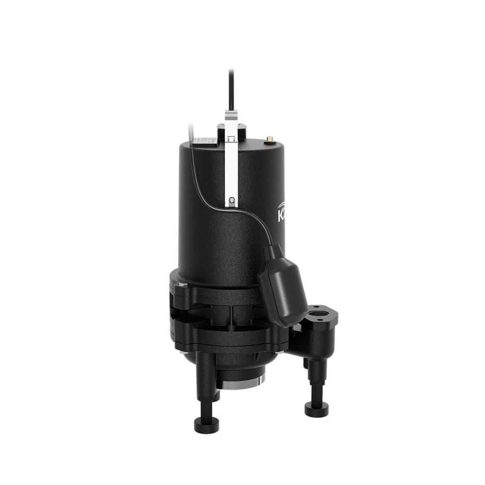 Unbranded PROFESSIONAL GRADE 2 HP Cast Iron Submersible Grinder/Sewage Pump, 230-Volt, Piggyback Tether Switch (3)