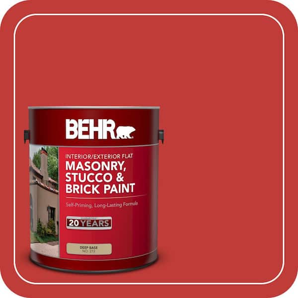 BEHR 1 gal. #P150-7 Flirt Alert Flat Interior/Exterior Masonry, Stucco and Brick Paint (2)