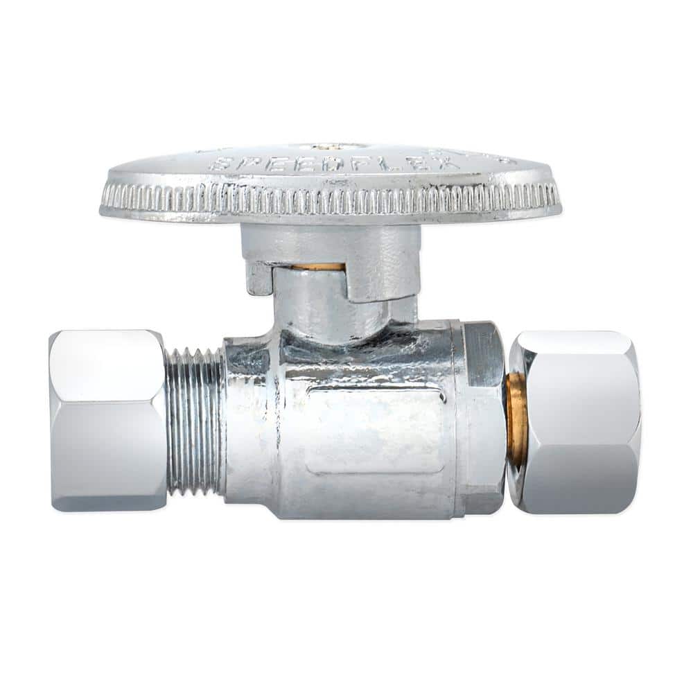 EASTMAN 3/8 in. O.D. Female Compression x 3/8 in. O.D. Compression Brass Quarter-Turn Retrofit Stop Valve (3)