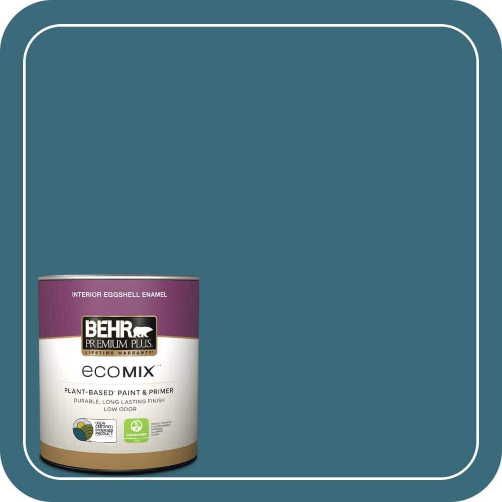 BEHR PREMIUM PLUS 1 qt. #S460-6 Mammoth Mountain Eggshell Enamel EcoMix Plant-Based Interior Paint & Primer (1)