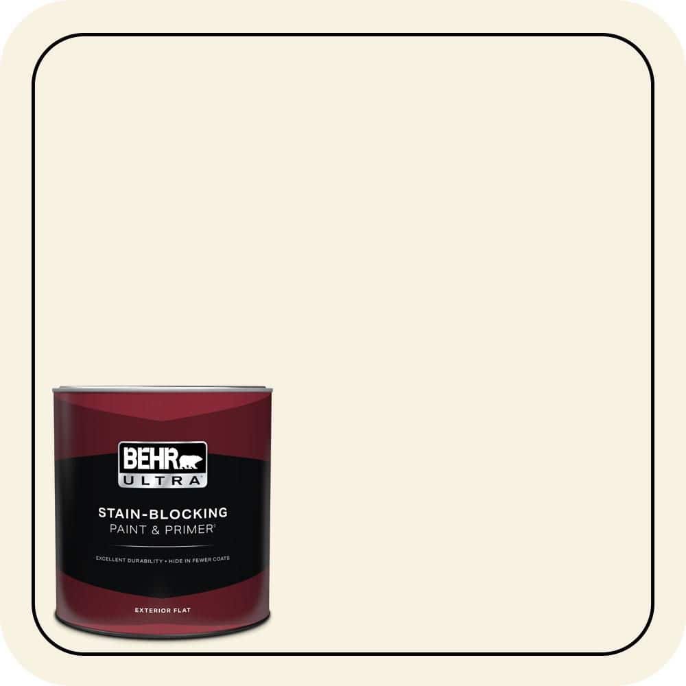 BEHR ULTRA 1 qt. #W-F-100 Belgian Cream Flat Exterior Paint & Primer