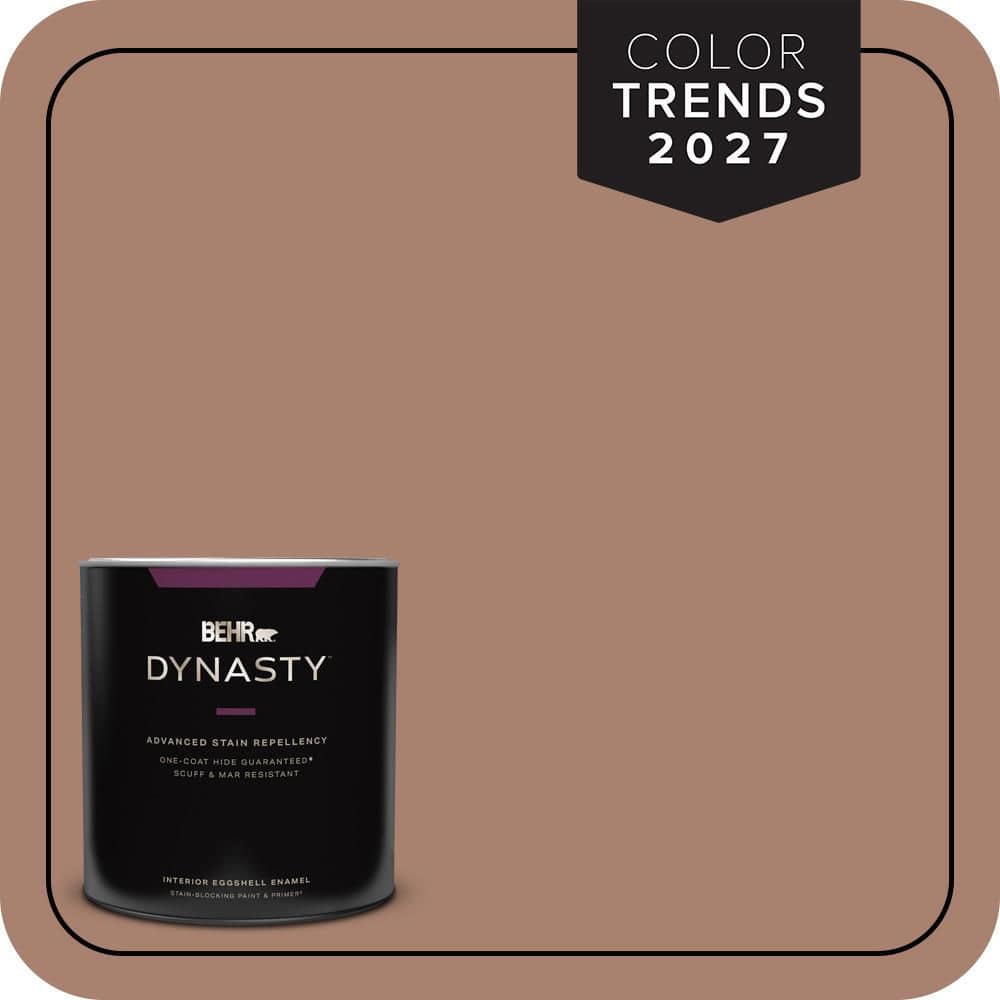 BEHR DYNASTY 1 qt. #S190-5 Cocoa Nutmeg One-Coat Hide Eggshell Enamel Interior Stain-Blocking Paint and Primer