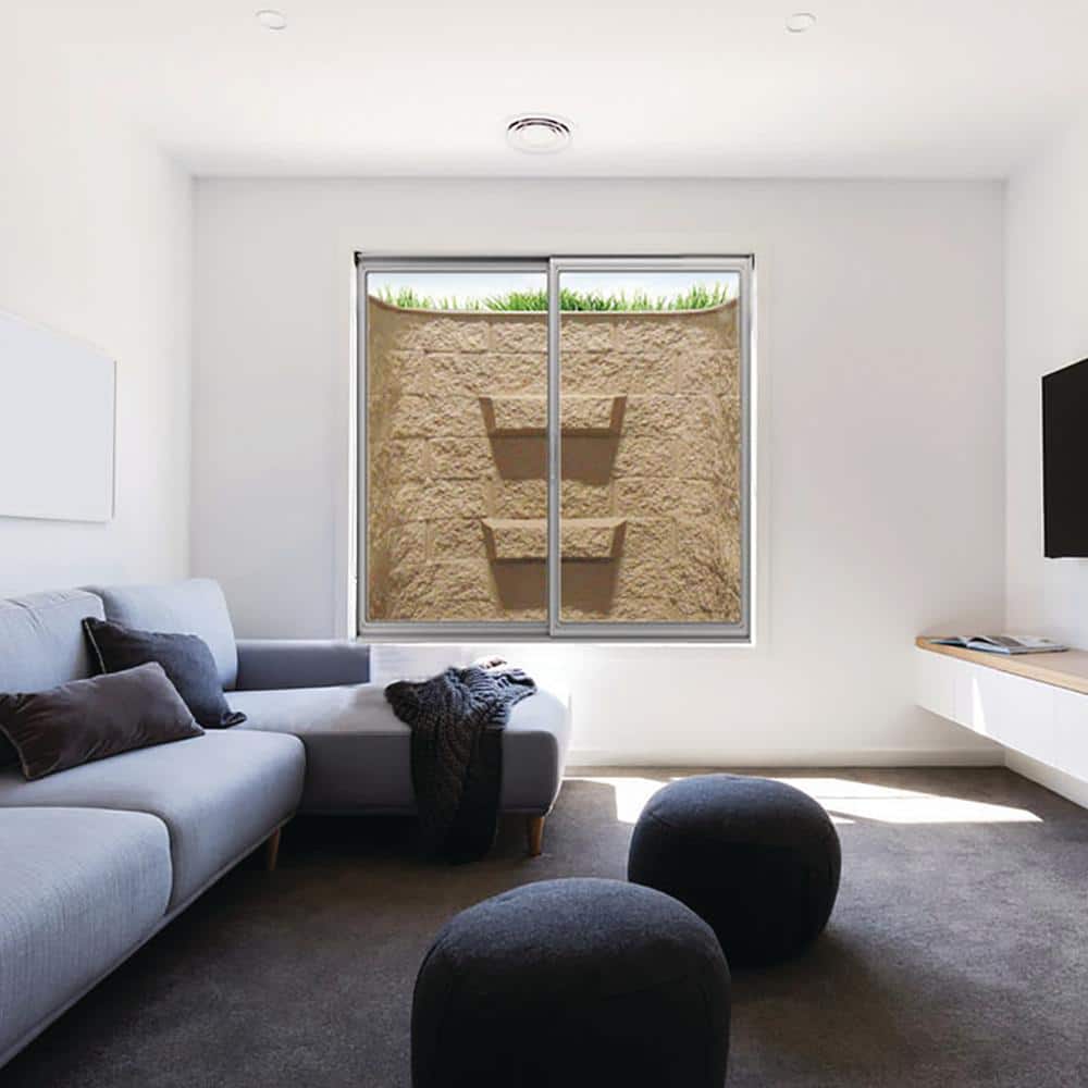 SHAPE PRODUCTS 50 in. W x 36 in. D x 60 in. H Block-Tex Fiberglass Egress Window Well (Sandstone) (2)