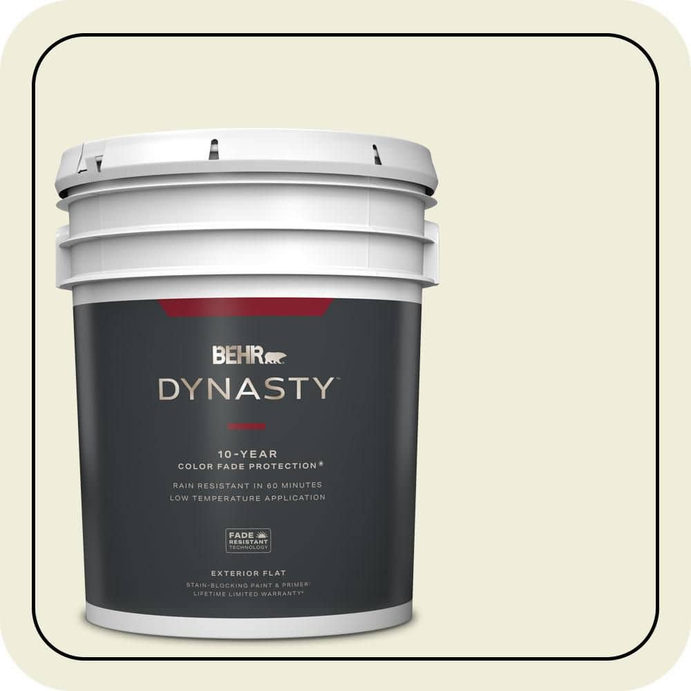 BEHR DYNASTY 5 gal. #S340-1 Lychee Flat Exterior Stain-Blocking Paint & Primer