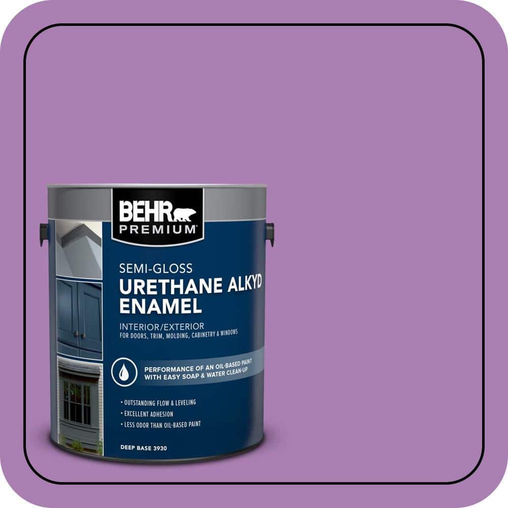 BEHR PREMIUM 1 gal. #P100-5 I Heart Potion Urethane Alkyd Semi-Gloss Enamel Interior/Exterior Paint (1)