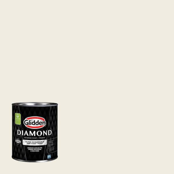 Glidden Diamond 1 qt. PPG1015-1 Vanilla Milkshake Semi-Gloss Interior Paint with Primer (2)