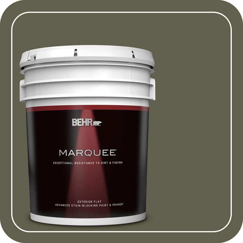 BEHR MARQUEE 5 gal. #MQ6-58 Fig Tree Flat Exterior Paint & Primer