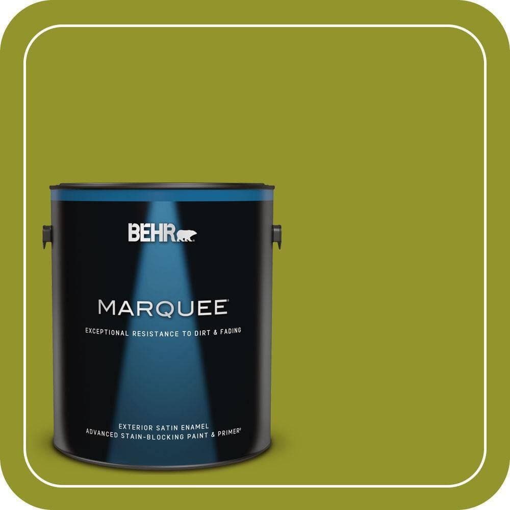 BEHR MARQUEE 1 gal. #P350-7 Lazy Lizard Satin Enamel Exterior Paint & Primer