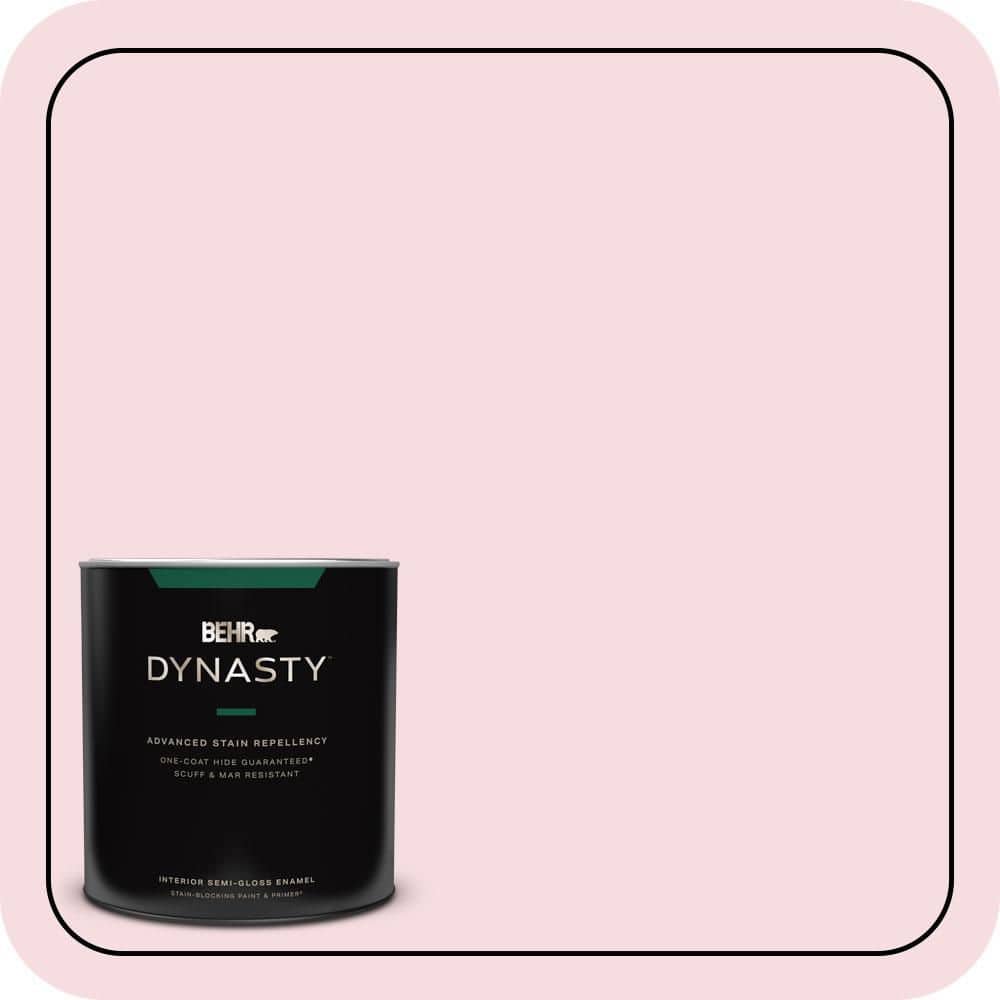 BEHR DYNASTY 1 qt. #P150-1 Blowing Kisses Semi-Gloss Enamel Interior Stain-Blocking Paint & Primer