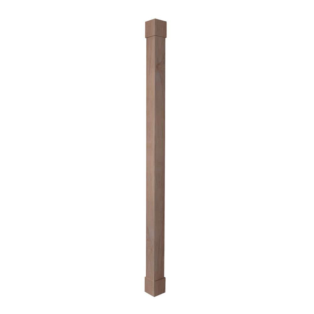 Ornamental Mouldings 5.625 in. D x 5.6875 in. W x 104 in. L Unfinished Natural White Oak Lally Column Wrap (3)