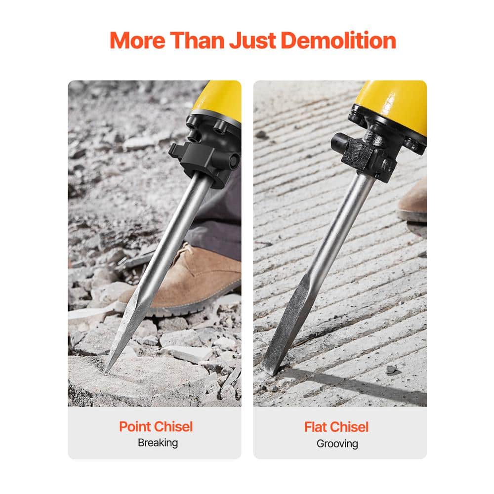 SKYSHALO Demolition Jack Hammer, 29. 72in. x6. 5 in. 2200W Electric Jackhammer Heavy Duty, 1350 BPM Jack Hammer Concrete Breaker (3)