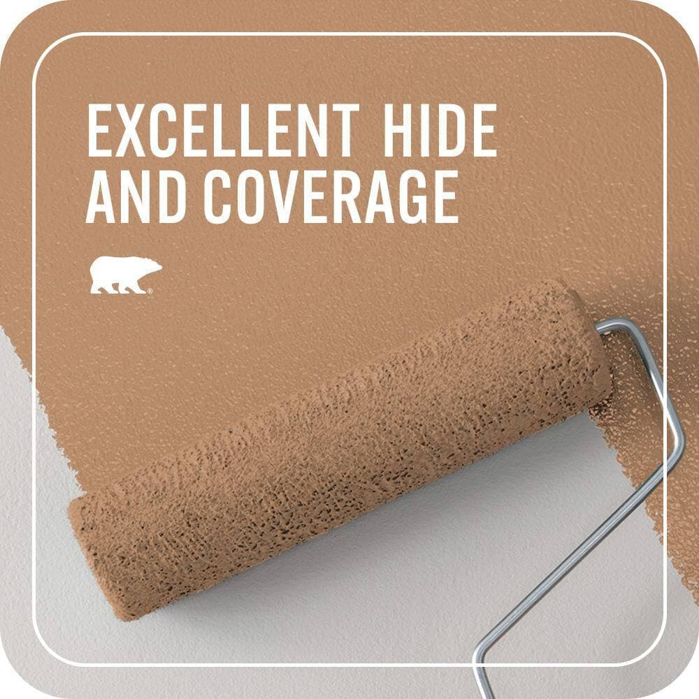 BEHR PREMIUM PLUS 1 qt. #PMD-31 Sunset Cloud Flat EcoMix Plant-Based Interior Paint & Primer (2)