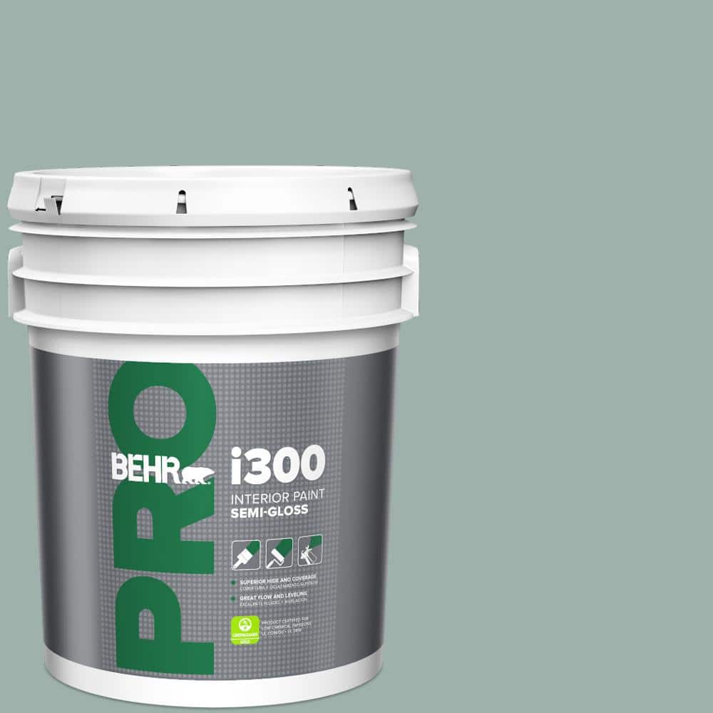 BEHR PRO 5 gal. #N430-3 Garden Vista Semi-Gloss Interior Paint