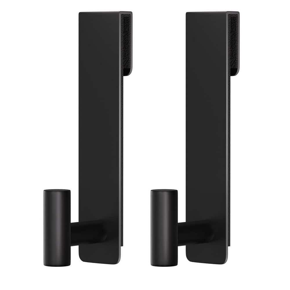 Wudkey 1-Piece Bathroom Accessory Set in Black, Extended Towel Hooks for Bathroom Frameless Glass Shower Door (1)