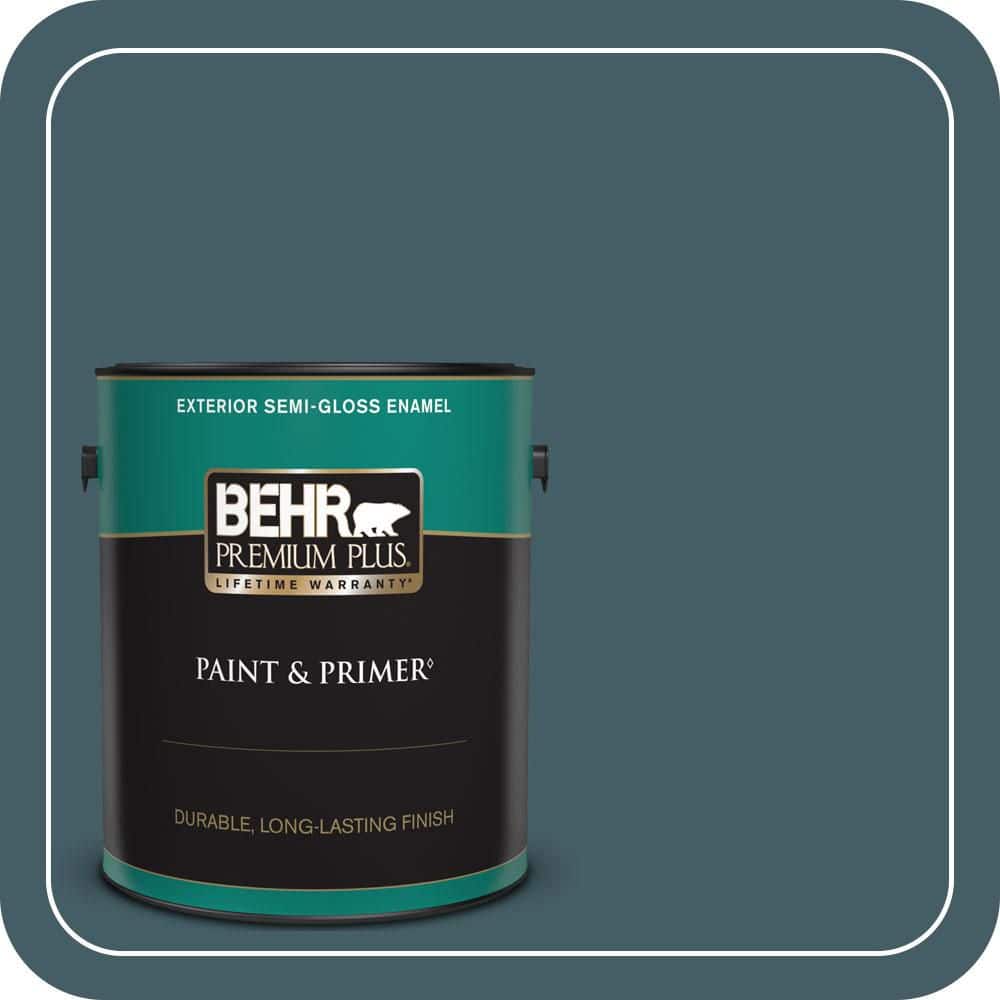 BEHR PREMIUM PLUS 1 gal. #PPU13-19 Observatory Semi-Gloss Enamel Exterior Paint & Primer